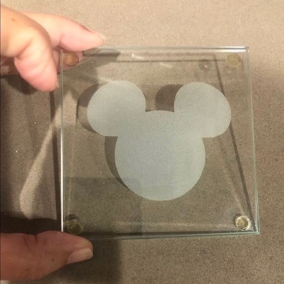Mickey Mouse inspired glass coasters (4)